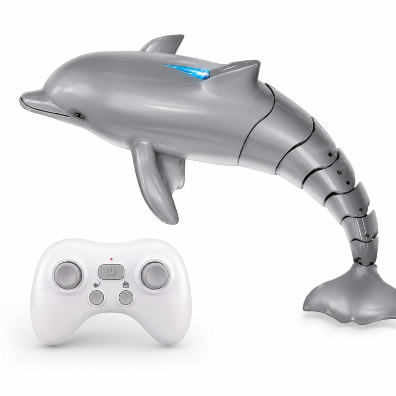 Remote Control Dolphin Water Toy for Kids – LED Spray