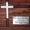 Urna Funeraria Cenizas Placa Personalizada Madera Cruz Grand