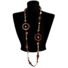 Avalaya Wood/Shell & Glass Bead Long Necklace - 108cm Length