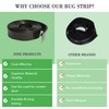 96" Long Black Vinyl Adjustable Width Bug Strip - Screen