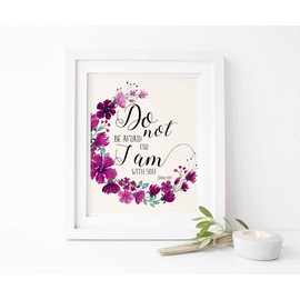 Do Not Be Afraid Bible Quotes Wall Art Bible Verse Print Christian Art Gifts Isaiah 43 5 A4 UNFRAMED, Crafty Cow Design FBA476