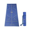 WiseLife TRU Alignment Yoga Mat + Strap, 6mm Extra Thick,