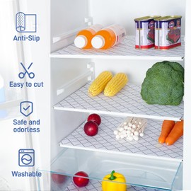 Shelf and Drawer Liner for Kitchen Cabinet,Refrigerator Liners Fridge Liners for Glass Shelves No Adhesive Washable Keep Fruits Vegetables Fresh Absorbent Refrigerator Mats-18in x 20FT