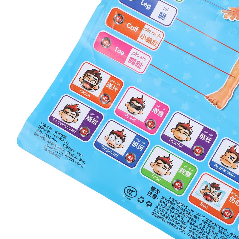 2pcs Chinese English Phonics Posters Multipurpose Fun Early Education Self
