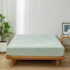 MooMee - Sábana bajera ajustable de 100 % algodón lavado,