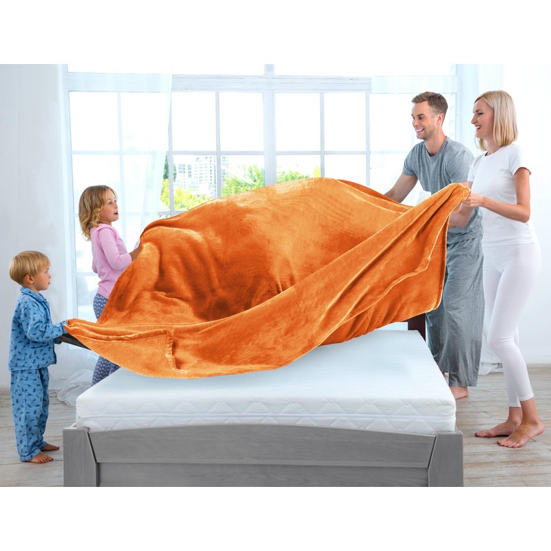 Utopia Bedding Utopia Bedding Fleece Blanket Queen Size Burnt Orange