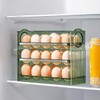 AIMALL 30-Egg Storage Box, Three-Layer Automatic Rebound Egg Holder with
