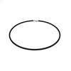 Agalea | Collar de Caucho negro con Broche de Plata