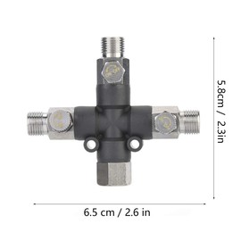HEEPDD 1/8 Thread Airbrush Accessories Metal Air Hose Splitter for Airbrush