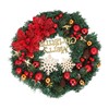 Christmas Wreath Snow Pine Cone Xmas Ball Wreath for Indoor