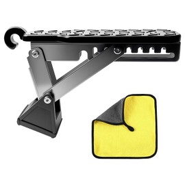 PORFOYO Auto Türstufe, Auto Pedal Türstufe, Klappbarer Auto Türpedal Trittbretter mit Pufferkissen, 250kg Tragfähigkeit, Universal Doorstep Passt die Fahrzeug mit Den U Türfallen SUV, RV, LKW, Jeep