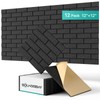 Soundproof Wall Panels Self-adhesive, Acoustic Panels 12 Pack Brick Wall