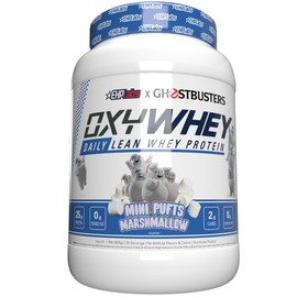 EHP Labs EHP Labs x Ghostbusters OxyWhey Whey Protein Isolate Powder - 25g of Whey Isolate Protein Powder, Meal Replacement Shake, Sugar Free Protein Powder - 25 Serves (Mini Pufts Marshmallow)