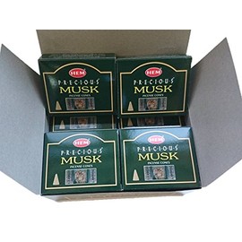 HEM Precious Musk Incense Cone Type 1 Case (1 Box of 10 Tablets x 12 Boxes)