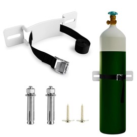Cylinder Wall Mounted Bracket，Gas Cylinder Holder Wall-Mounted Bracket Propane Tank Bracket with Screws and Safety Belt