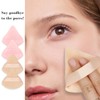 8 esponjas de maquillaje triangulares en polvo, hechas de terciopelo