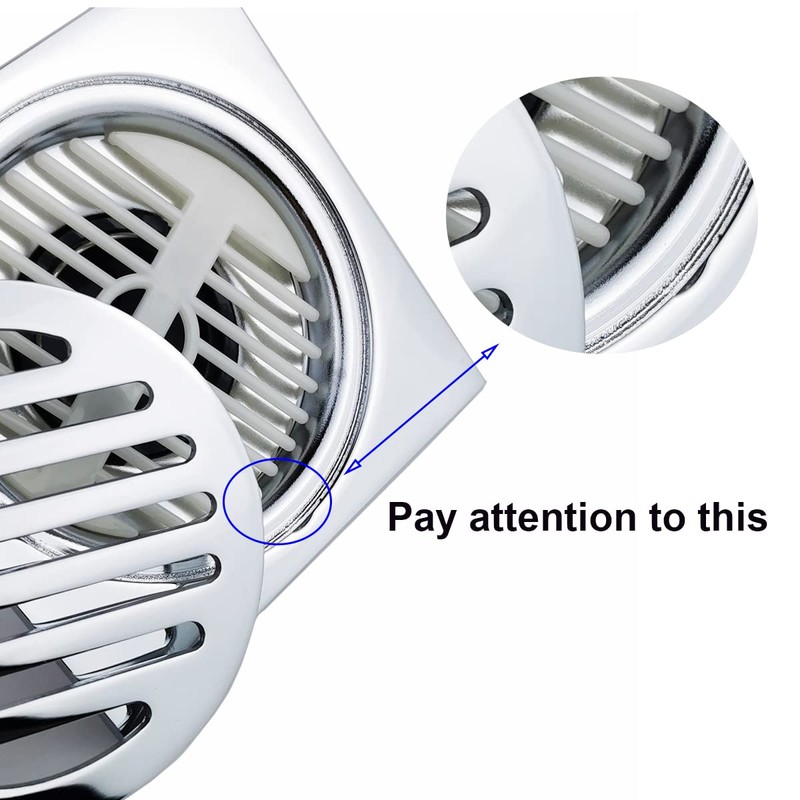 Qrity Stainless Steel Floor Drain Bathroom Shower Kitchen Waste Grid