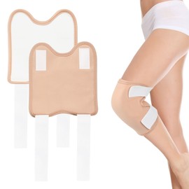 Rundago 2 Stück Rizinusöl-Packung für Knie, Wiederverwendbare Castoröl Packungen, Ölbeständig Rizinusöl Packung Rizinusöl Kompressenpolster für Waden Knie Arme (Khaki)