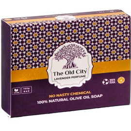 Hand Soap Bar – 100% Natural, Antibacterial & Moisturizing – Handmade with Olive oil – No Sulfates – 100g (Lavender)