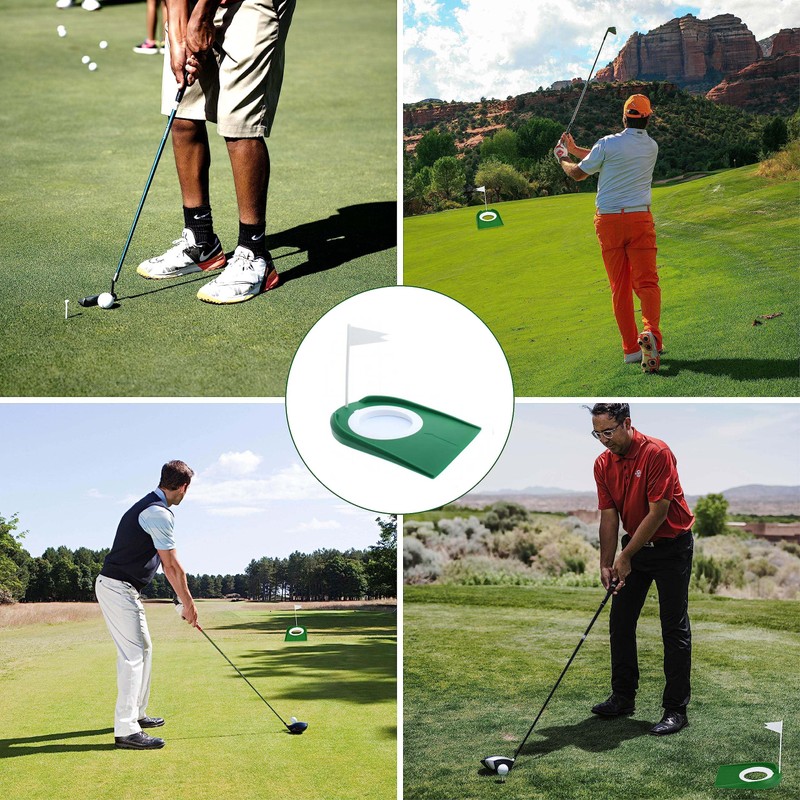 Plastic Golf Putting Cup, Golf Practice Putter Pad for Indoor