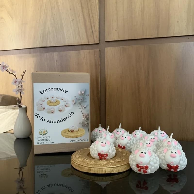 Docenera Velas Borreguitos de la Abundancia Divina Providencia Set 12