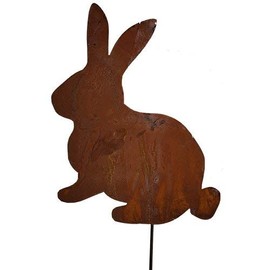 Easter Decoration Easter Bunny Decoration Rust Patina Metal Easter Bunny Decoration Decoration Rabbit on Stick Decoration Idea Rust Decoration Garden Decoration Rust Easter Decoration Decorative