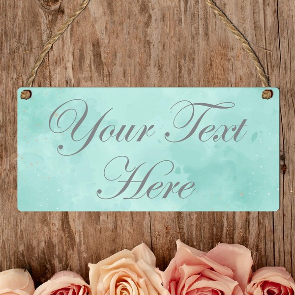 Customisable Hanging Plaque – Personalised Text Sign – Multiple Colours