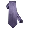 HISDERN Mens Ties Purple Tie and Pocket Square Dark Purple