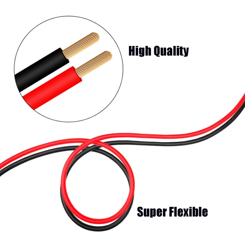 AEDIKO 2pcs Multimeter Test Leads Banana Plug Right Angle to