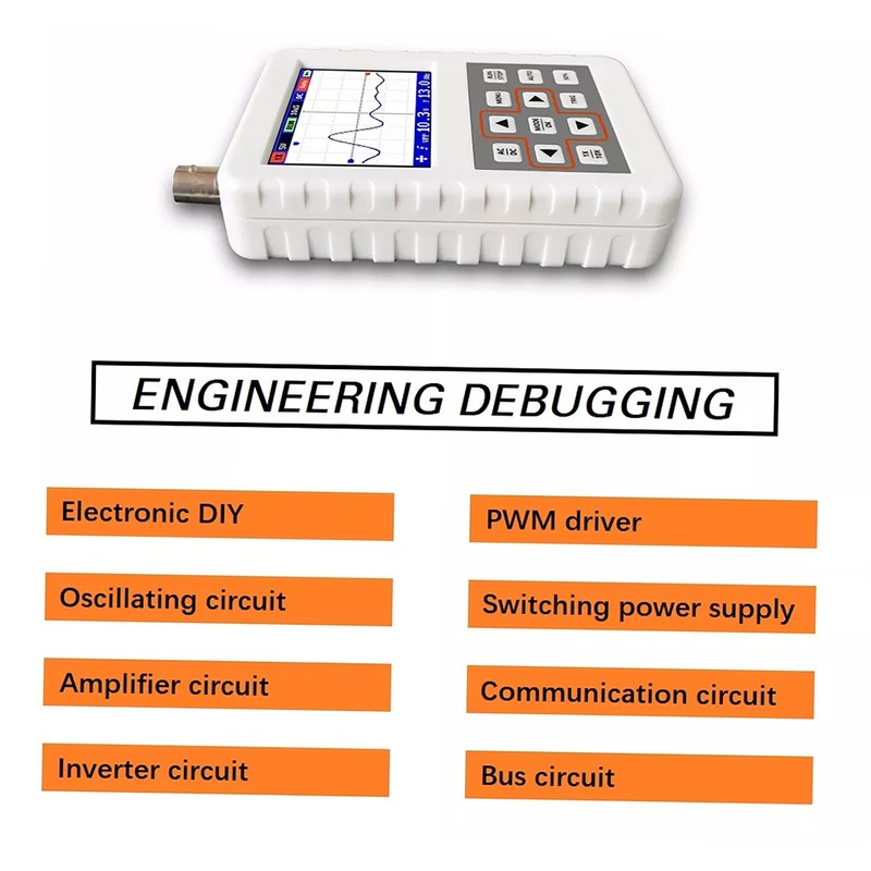 Digital Oscilloscope Handheld Oscilloscope Mini Size Oscilloscope with 5M Bandwidth