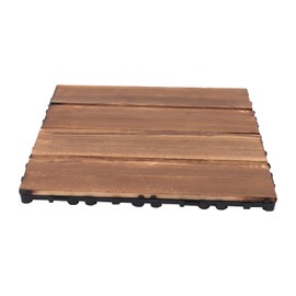 CNCEST Hardwood Interlocking Patio Deck Tiles, 12" × 12" Interlocking Patio Tiles, 36pcs Deck Tiles Interlocking Patio Wood Flooring Pavers Tiles Outdoor Non-Slip, Outdoor Interlocking Waterproof