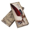 Wakects Quill Feather Quill Pen Set, Handmade Dip Pen English