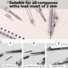 Pack of 100 2B Compass Leads, Compass Sharpener Refill with