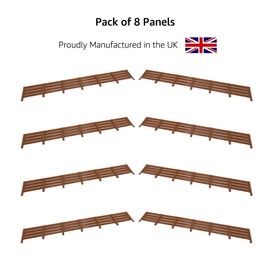 1:76 OO Gauge Fencing Scenery Miniature Modelling Panel Pack UK Model Railway - Brown
