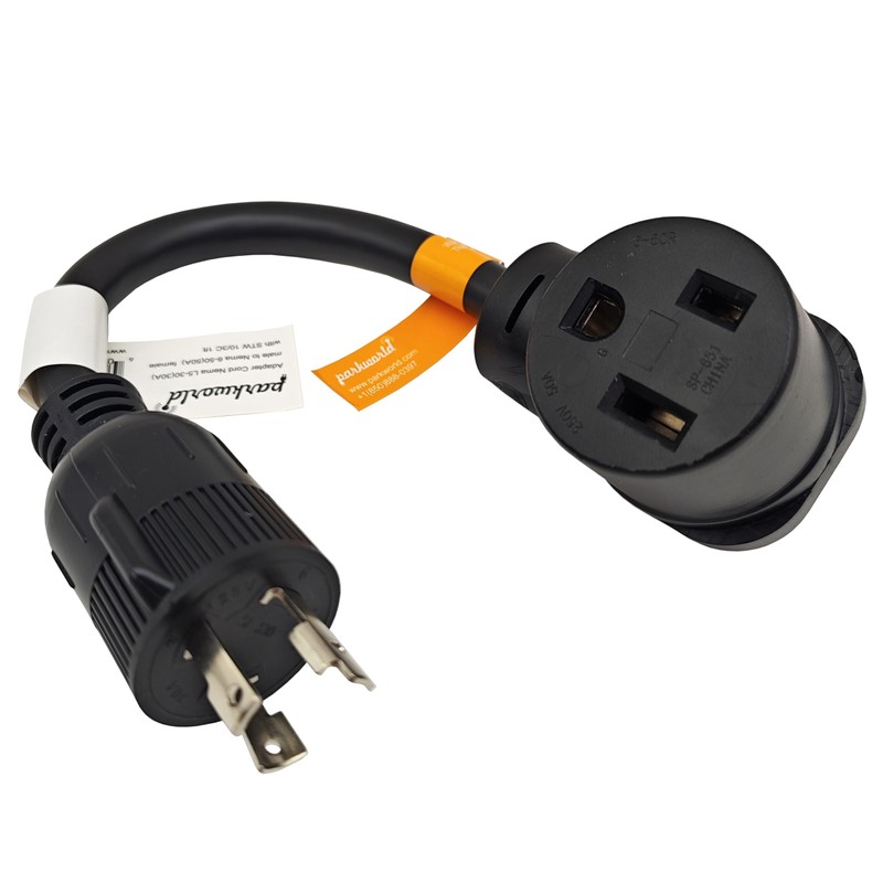 Parkworld 691951 Power Adapter Cord 3-Prong Generator 30A Locking L5-30P