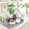 Hiceeden Set of 2 Decorative Serving Trays with Handles, Boho