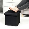B FSOBEIIALEO Storage Ottoman Cube, Storage Chest Folding Ottomans Footrest