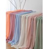 Keketoarrange Sage Green Spring Easter Cheesecloth Table Runner 120 Inch