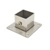 8 PCS 1.18" Square Post Flange Base, 201 Stainless Steel