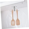 ABOOFAN 2pcs Rotatable Stainless Steel Cabinet Hooks for Kitchen Utensils