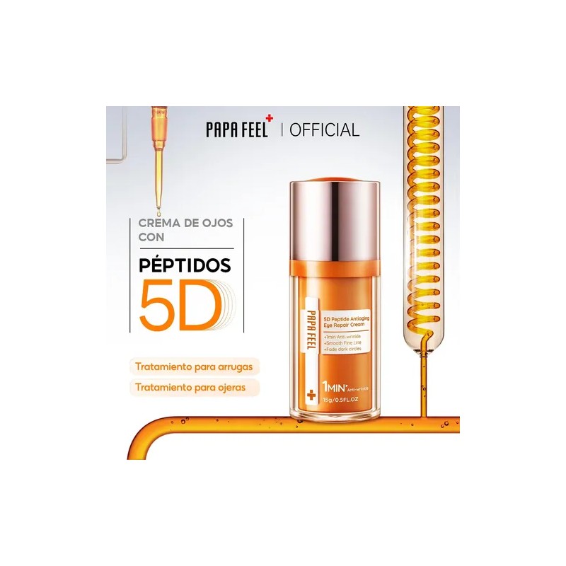 Papa Feel Kit Crema Para Ojos Con Péptidos 5d Antiarrugas