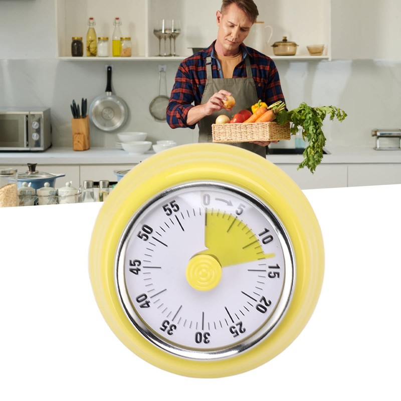 Home Timer, Extensive Use Visual Timer for Kitchen (Pale Yellow)