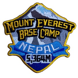 Mount Everest Base Camp Nepal Patch Embroidered Iron / Sew on Badge Mountaineering Climbing Applique Travel Souvenir DIY Bag Backpack T-shirt Jacket Luggage