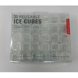 Kikkerland Reusable Square Clear Ice Cubes - Set of 60