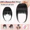 YOLIN Clip in Bangs, 100% Human Hair Bangs with Temples