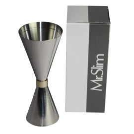 Mr Slim Jigger Cocktail Dispenser for Alcohol Silver 30-60ml Made in Japan (7 Colours and 3 Sizes Available)
