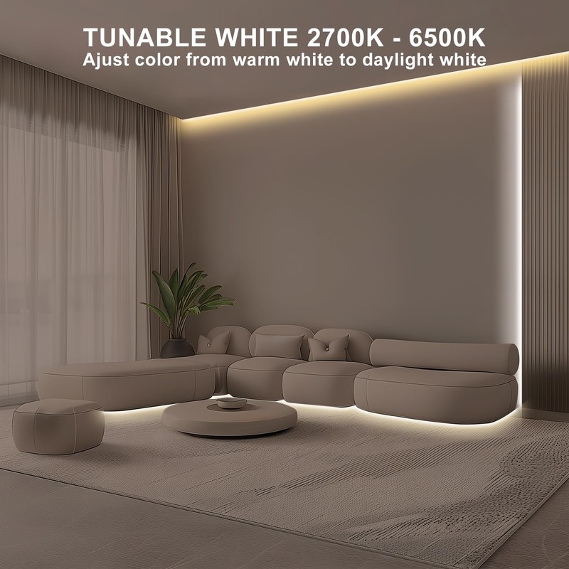 Tatazone 32.8ft Tunable White COB Led Strip Light with RF