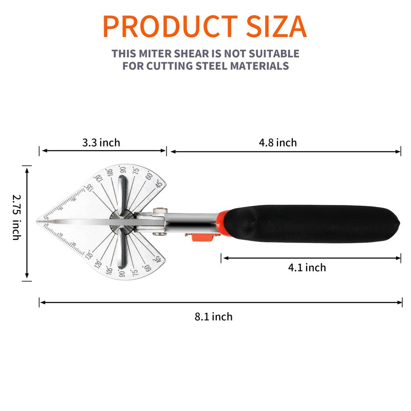 FLORA GUARD Molle Cutter, Angle Scissors, Multi-Angle Scissors, 45°-135°, Adjustable,