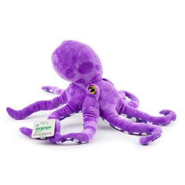 Zappi Co Ultra Soft Purple Octopus Plush Toy (35cm Length) - 100% Recycled, Eco-Friendly, Newborn Gift, Realistic Lifelike