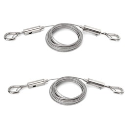 MUNEK 2 Pcs Adjustable Picture Hanging Wire,2M*1.5Mm Mirror Frame Hanging Kit,6.6Ft Heavy Duty Stainless Steel Wire Rope for Hanging Pictures,Mirrors,Billboards,Hold Up to 66Lbs (30KG)